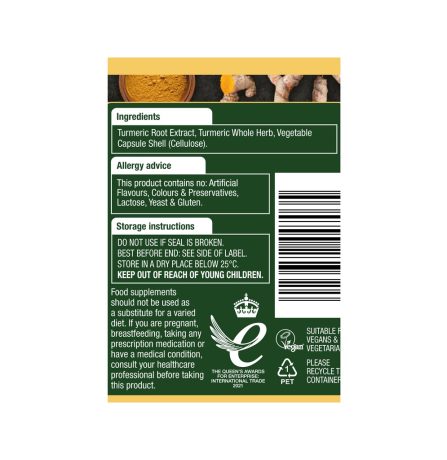 Natures Aid Turmeric 8200mg High Potency - Image 3