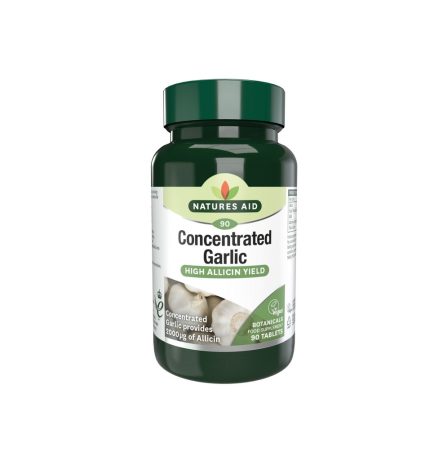 Natures Aid Garlic concentrated 2000ug Allicin 90 Tablets