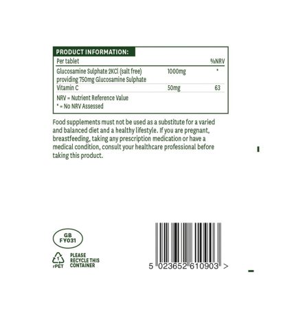 Natures Aid Glucosamine Sulphate 1000mg 90 Tablets - Image 3