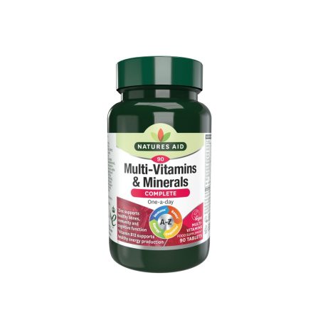 Natures Aid Complete Multi-Vitamins & Minerals 90 Tablets