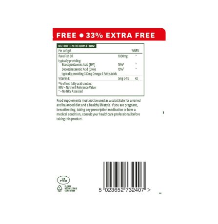 Natures Aid Fish Oil 1000mg 33% Extra Free! 240 Softgels - Image 3