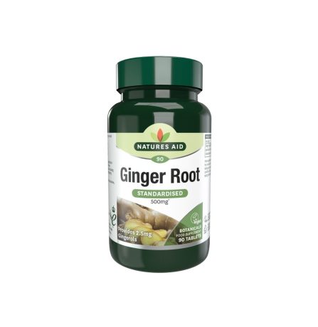 Natures Aid Ginger Root 500mg 90 Tablets