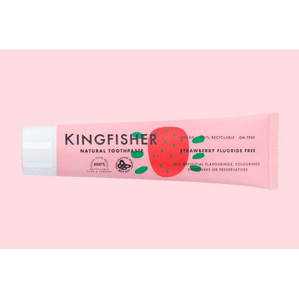 Kingfisher Children's Strawberry Fluoride Free Toothpaste 100ml
