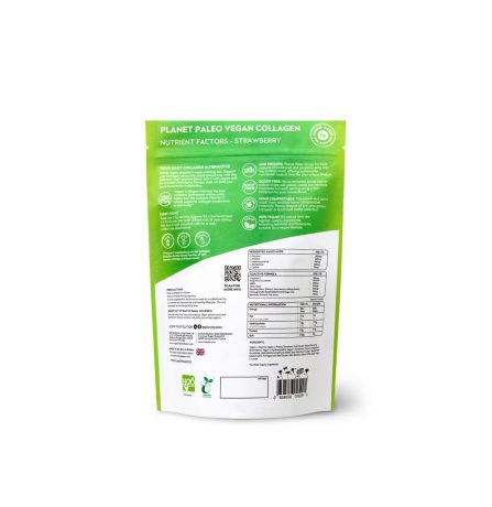 Planet Paleo Vegan Collagen Factors - Strawberry 231g - Image 2