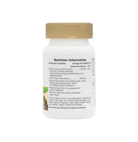 Nature's Plus Source Of Life Garden Organic Vitamin C 500mg 60 Capsules - Image 3