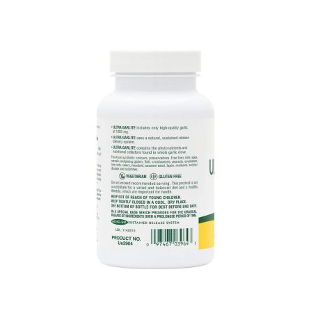 Nature's Plus Ultra Garlite 1000mg 90 Tablets - Image 3