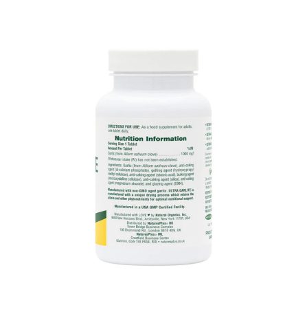 Nature's Plus Ultra Garlite 1000mg 90 Tablets - Image 2