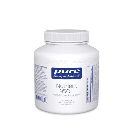 Pure Encapsulations Nutrient 950E without Cu, Fe & Iodine 180 Capsules