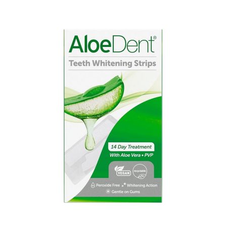 Aloe Dent Teeth Whitening Strips 14 Day Treatment