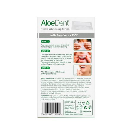 Aloe Dent Teeth Whitening Strips 14 Day Treatment - Image 2