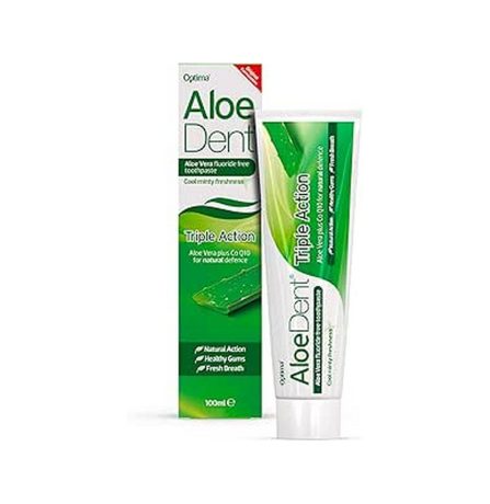 Aloe Dent Triple Action Aloe Vera Gel Toothpaste Fluoride Free