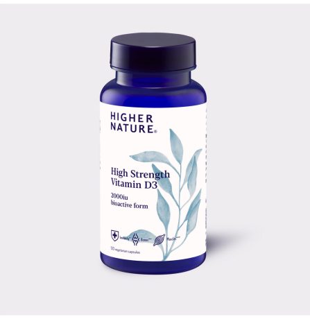 Higher Nature Vitamin D3 2000iu 120 Capsules