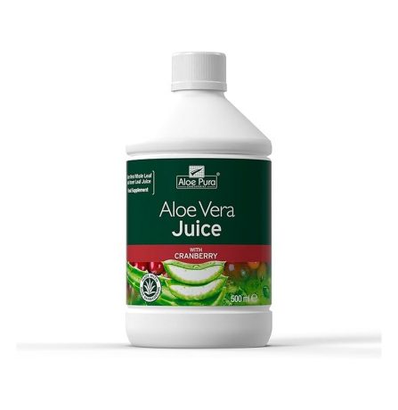 Aloe Pura Aloe Vera Juice Max Strength Cranberry 500ml