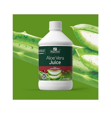 Aloe Pura Aloe Vera Juice Max Strength Cranberry 500ml - Image 3