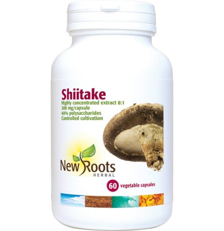 New Roots Shiitake 300 mg 60 Veg Capsules